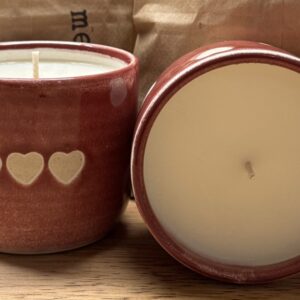 Cook’s Pottery-7oz Hearts Pink-You Choose the Scent