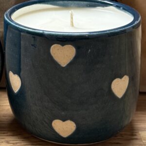 Cook’s Pottery-7oz Hearts Blue, Love Mama